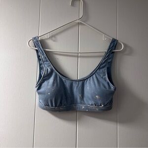 PINK Victoria's Secret Blue Sports Bra Removable Pads Size Small